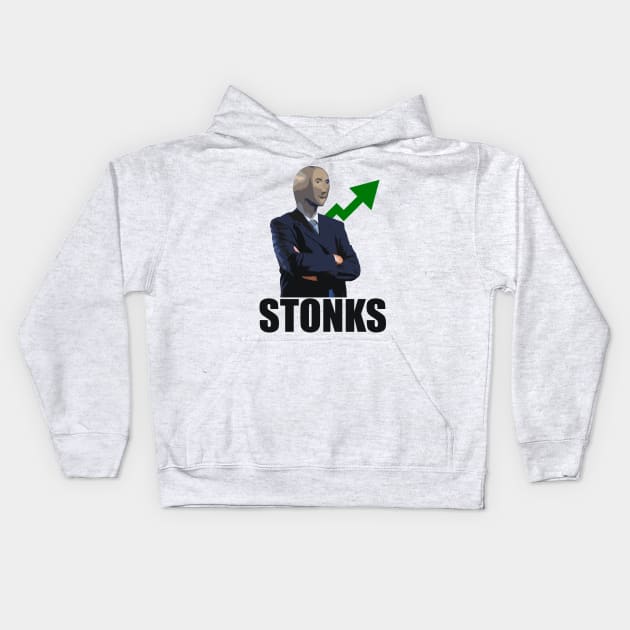 Stonks Kids Hoodie by giovanniiiii